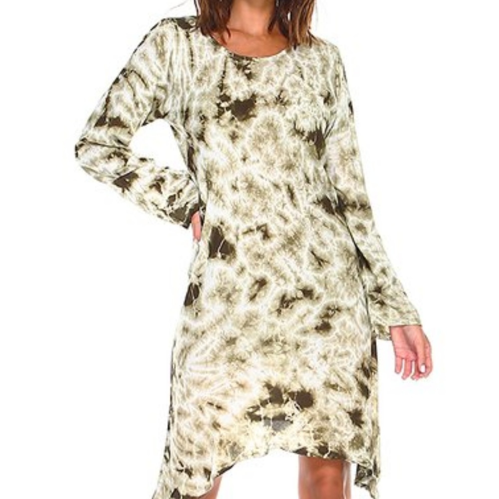 NIB Sage Tie-Dye Long-Sleeve Sidetail-Hem Tunic 2X - Picture 4 of 6